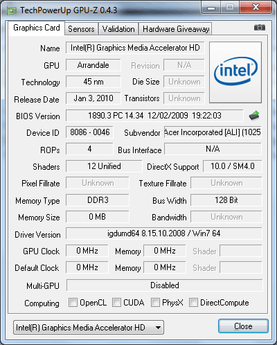 Ноутбук Acer TimelineX 3820T